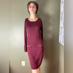 Marc New York Burgundy Long Sleeve Dress xs